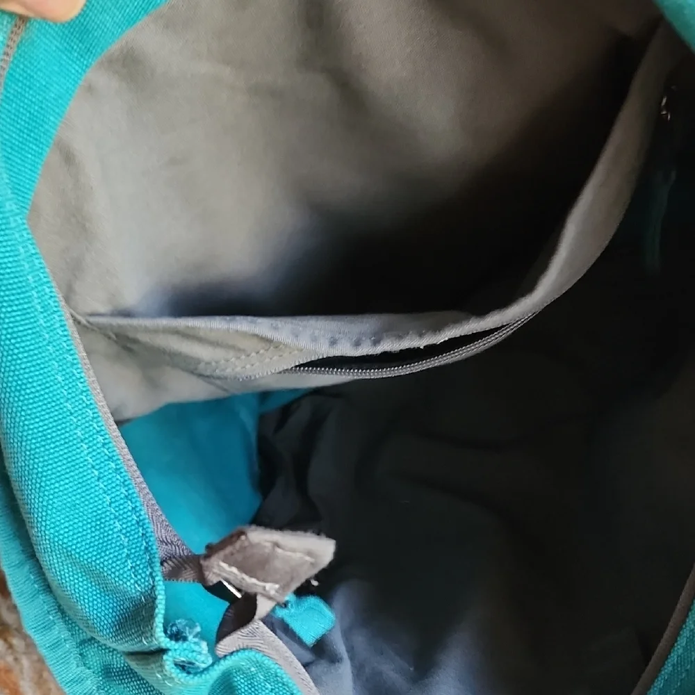 Duluth Trading Co Teal Canvas Tote Bag Work Travel - Picture 7 of 12